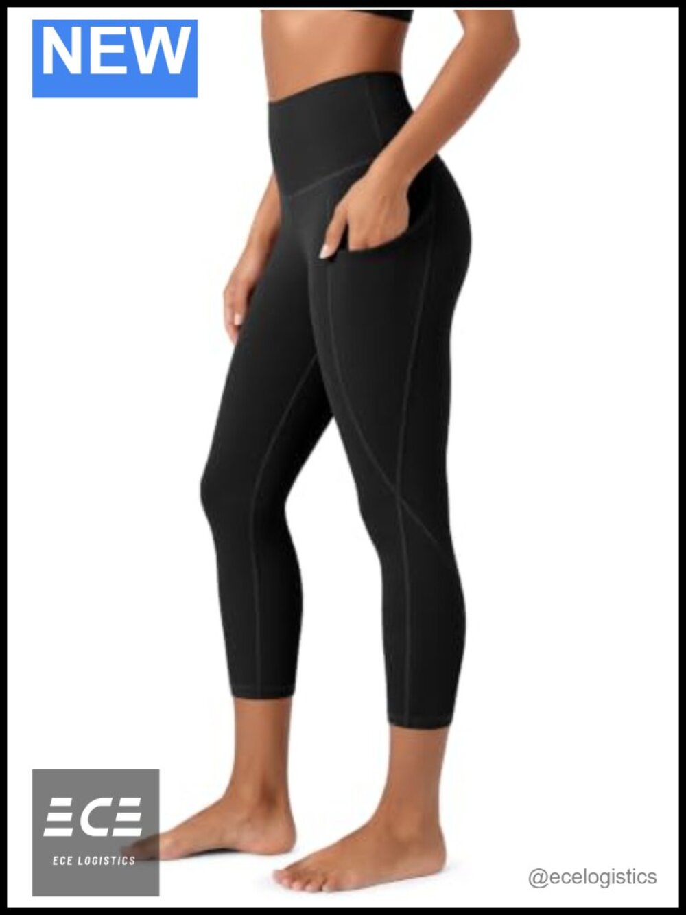 High Waisted Yoga Leggings with Pockets Tummy Control Crop Workout